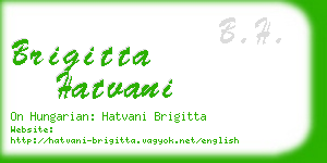 brigitta hatvani business card